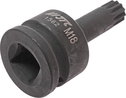 Головка 3/4"хМ18 SPLINE 88мм для демонтажа ступицы с насадкой (VW AUDI) JTC