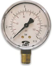 Манометр М1/4"R диам 63 мм 12 бар, деление 0,5 бара, радиальный