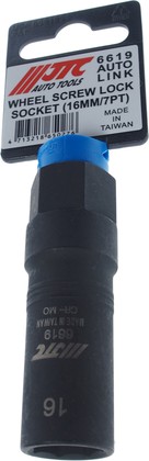Головка для секретной гайки колеса 1/2” 16x70мм 7-ми гранная (TOYOTA HYUNDAI HONDA) JTC