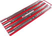 Держатель головок реечный (1/4"х20шт., 3/8х30шт., 1/2"х30шт.) 440х150мм JTC