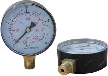 Манометр М1/4"R диам 63 мм 20 бар, радиальный