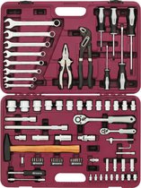 Набор инструмента универсальный 1/4", 1/2"DR с головками торцевыми MultiProf, 77 предметов