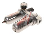 Блок подготовки воздуха (лубрикатор,осушитель) 3/8” металл. переключ. 250PSI 2500л/мин. 125мл JTC